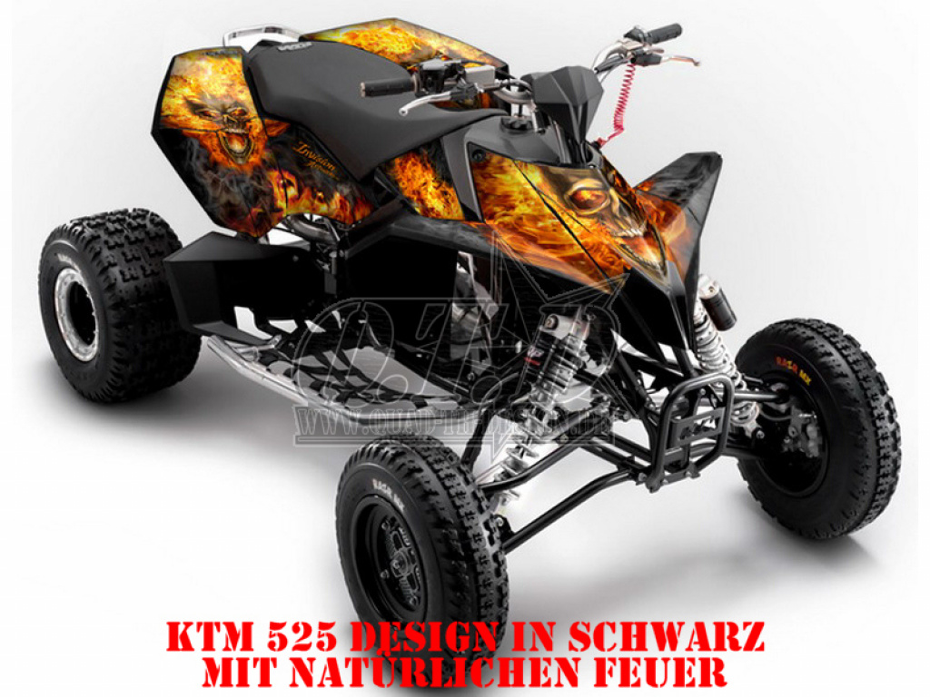 Nitro Black, Fire Color = Natural for KTM Quad SX/XC 450/505/525